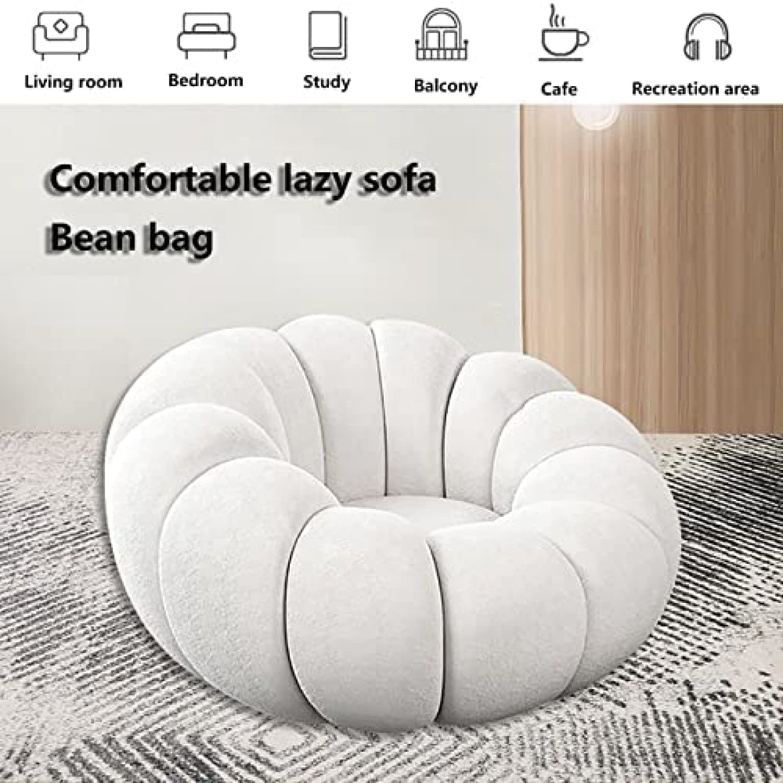 Amazon.co.jp: 大人用ビーンバッグチェア、怠惰なソファ、充填家具付き